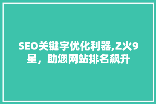SEO关键字优化利器,Z火9星，助您网站排名飙升