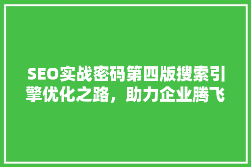SEO实战密码第四版搜索引擎优化之路，助力企业腾飞