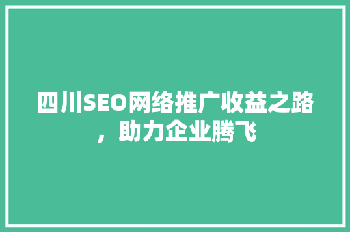 四川SEO网络推广收益之路，助力企业腾飞