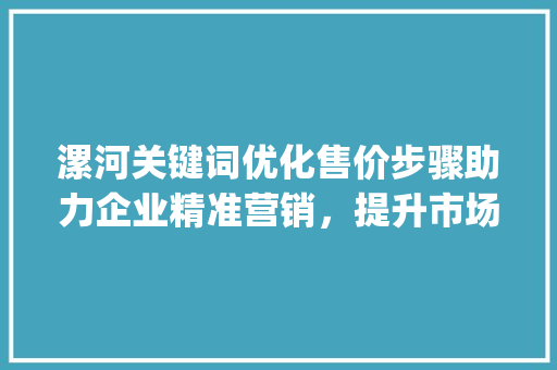 漯河关键词优化售价步骤助力企业精准营销，提升市场竞争力_漯河关键词优化售价