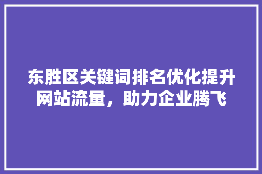 东胜区关键词排名优化提升网站流量，助力企业腾飞