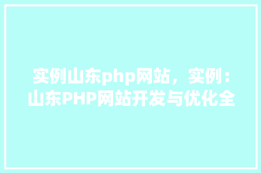 实例山东php网站，实例：山东PHP网站开发与优化全攻略