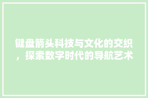 键盘箭头科技与文化的交织，探索数字时代的导航艺术
