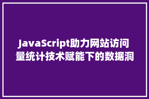 JavaScript助力网站访问量统计技术赋能下的数据洞察之路