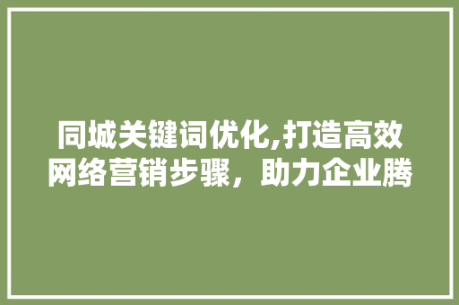 同城关键词优化,打造高效网络营销步骤，助力企业腾飞